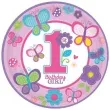 talerzyki papierowe sweet birthday girl 23 cm 8 szt