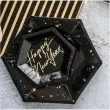 talerzyki papierowe sylwestrowe gwiazdki partydeco 20 cm 6 szt