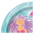 talerzyki papierowe syrenka mermaid niebieskie unique 23 cm 8 szt