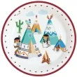 talerzyki papierowe tepee tomahawak indianie amscan 23 cm 8 szt