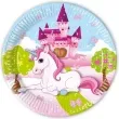 talerzyki papierowe unicorn procos 23 cm 8 szt