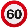 talerzyki papierowe urodziny 60 traffic birthday folat 23 cm 8 szt