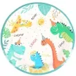 talerzyki papierowe wesole dinozaury jix 17 5 cm 6 szt