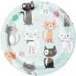 talerzyki papierowe wesole kotki creativeconverting 18 cm 8 szt