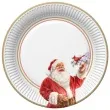 talerzyki papierowe wesoly mikolaj i ptak na galezi maki 18 cm 8 szt