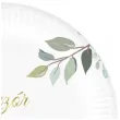 talerzyki papierowe wieczor panienski liscie bialy congee 18 cm 6 sz