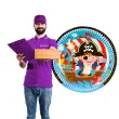 talerzyki papierowe wyspa piratow amscan 23 cm 8 szt