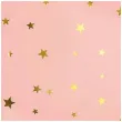 talerzyki papierowe zlote gwiazdki rozowe partypal 23 cm 8 szt