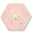 talerzyki papierowe zlote gwiazdki rozowe partypal 23 cm 8 szt