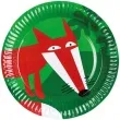 talerzyki papierowe zwierzatka amscan 18 cm 8 szt