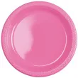 talerzyki plastikowe amscan l rozowe jas 22 8 cm 10 szt