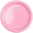talerzyki plastikowe amscan l rozowe pastelowe 22 8 cm 10 szt