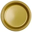 talerzyki plastikowe amscan l zlote 22 8 cm 10 szt