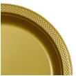 talerzyki plastikowe amscan l zlote 22 8 cm 10 szt