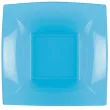 talerzyki plastikowe deluxe kwadratowe turkusowy goldplast 18 cm 8 szt