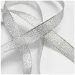 tasiemka brokatowa classic srebrny czakos 12 mm 22 m