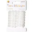 tasiemka koronkowa kwiatki biale aliga 50 cm