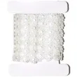 tasiemka koronkowa kwiatki biale aliga 50 cm