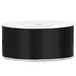 tasiemka satynowa classic czarna partydeco 25 mm 25 m