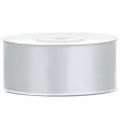 tasiemka satynowa classic srebrna partydeco 25 mm 25 m