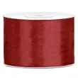 tasiemka satynowa czerwony ciemny 50 mm 25 m