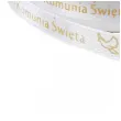 tasiemka satynowa komunia swieta golebica i winogron bialy deco mariage 50 mm 10 m