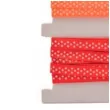 tasiemka satynowa kropki pomaranczowo czerwona aliga 6 mm 3 m