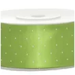 tasiemka satynowa kropki zielone jabluszko partydeco 25 mm 25 m