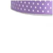 tasiemka satynowa w kropki lawendowa 12 mm 25 m