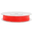tasiemka szyfonowa czerwona neonowa 6 mm 25 m