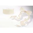 tasiemka szyfonowa z lamowka premium kremowa 25 mm 25 m