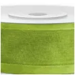 tasiemka szyfonowa z lamowka premium zielone jabluszko 25 mm 25 m