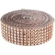 tasma dekoracyjna cyrkonie rozowo zlote czakos 3cm 4 5m
