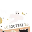 tatuaz wodny halloween boo mix partydeco 12 szt