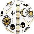 tatuaz wodny halloween pajaki i medaliony metalizowany arpex