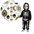 tatuaz wodny halloween pajaki i medaliony metalizowany arpex