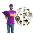 tatuaz wodny halloween pajaki i medaliony metalizowany arpex