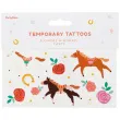 tatuaze zmywalne konie i kwiaty partydeco 16 szt