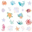 tatuaze zmywalne podwodne zwierzeta ocean partypal 21 szt