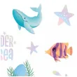 tatuaze zmywalne podwodne zwierzeta ocean partypal 21 szt