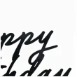 topper akrylowy happy birthday czarny partydeco 16 5 cm