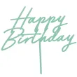 topper akrylowy happy birthday dekoracja na urodziny osiemnastke zielony mietowy 16 5 x 18 cm