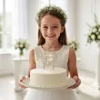topper drewniany pierwsza komunia sw kolo drewno 19 5 cm