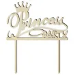 topper drewniany princess party 15 5x18 5 cm