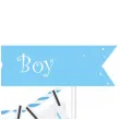 topper its a boy baby shower niebieski jix