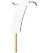 topper laminowany liczba 7 bialy 18 cm