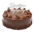 topper laminowany wszystkiego najlepszego bialy 15 cm