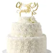 topper na tort golebica dekoracja na chrzest swiety zloty lustrzany 16 5 cm