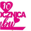 topper papierowy 10 rocznica slubu fuksja 15 5 x 17 5 cm