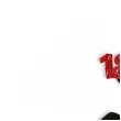 topper papierowy 18 urodziny hot laska czarny czerwony brokat 14 x 19 cm